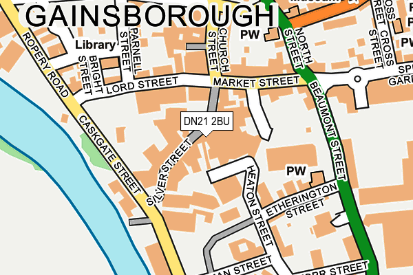 DN21 2BU map - OS OpenMap – Local (Ordnance Survey)