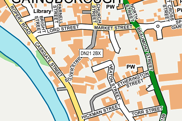 DN21 2BX map - OS OpenMap – Local (Ordnance Survey)