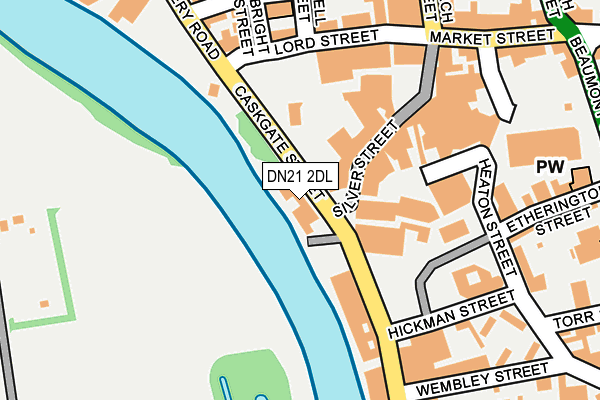 DN21 2DL map - OS OpenMap – Local (Ordnance Survey)