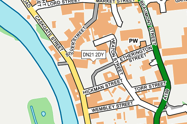 DN21 2DY map - OS OpenMap – Local (Ordnance Survey)