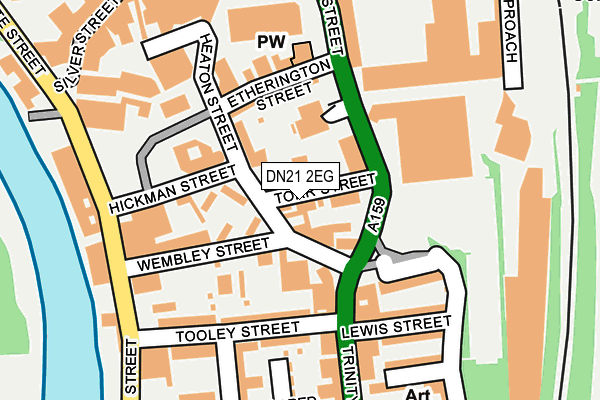 DN21 2EG map - OS OpenMap – Local (Ordnance Survey)