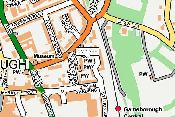 DN21 2HH map - OS OpenMap – Local (Ordnance Survey)