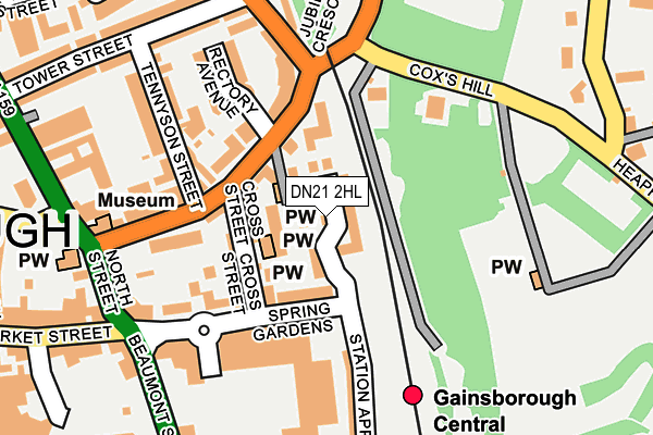 DN21 2HL map - OS OpenMap – Local (Ordnance Survey)