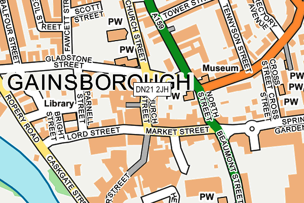 Map of GAINSBOROUGH CARPETS (2013) LIMITED at local scale