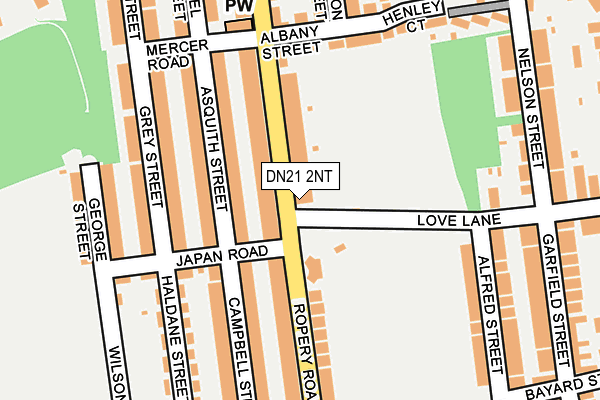 DN21 2NT map - OS OpenMap – Local (Ordnance Survey)
