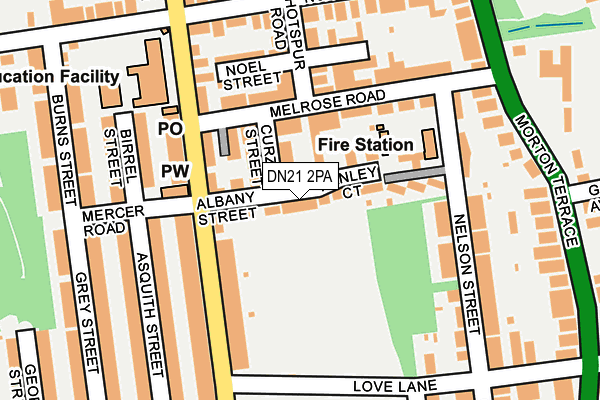 DN21 2PA map - OS OpenMap – Local (Ordnance Survey)