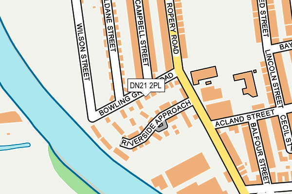 DN21 2PL map - OS OpenMap – Local (Ordnance Survey)