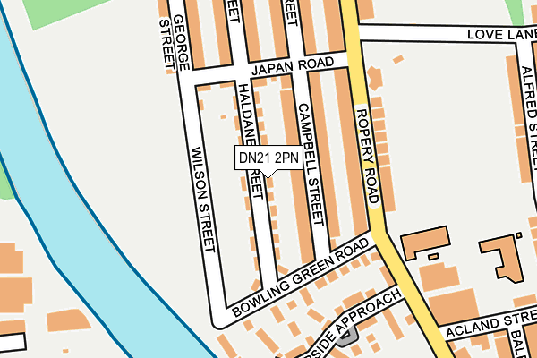 DN21 2PN map - OS OpenMap – Local (Ordnance Survey)