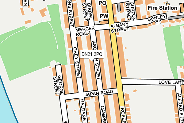 DN21 2PQ map - OS OpenMap – Local (Ordnance Survey)