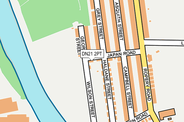 DN21 2PT map - OS OpenMap – Local (Ordnance Survey)