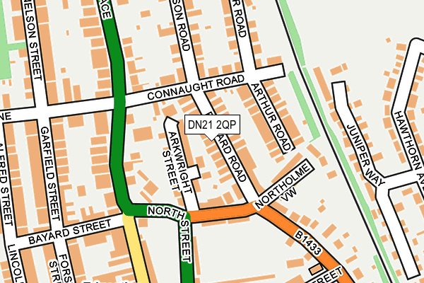 DN21 2QP map - OS OpenMap – Local (Ordnance Survey)