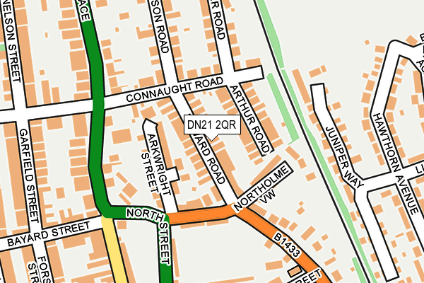 DN21 2QR map - OS OpenMap – Local (Ordnance Survey)