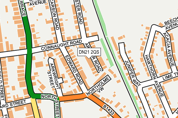 DN21 2QS map - OS OpenMap – Local (Ordnance Survey)