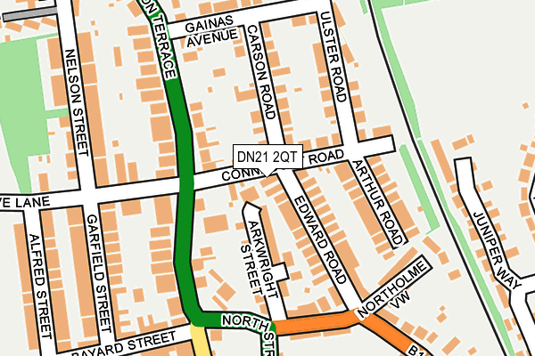 DN21 2QT map - OS OpenMap – Local (Ordnance Survey)