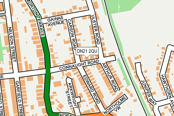 DN21 2QU map - OS OpenMap – Local (Ordnance Survey)