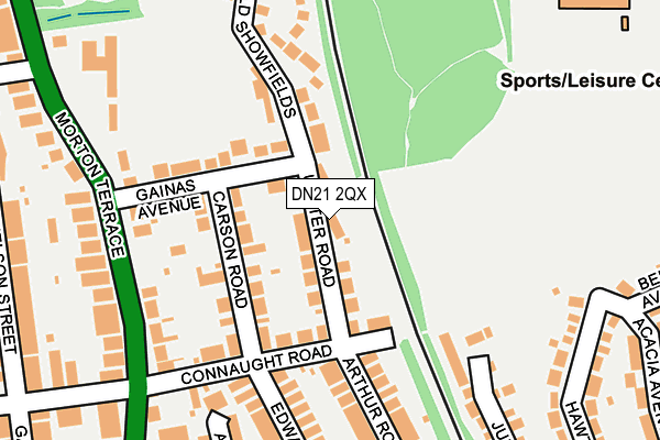 DN21 2QX map - OS OpenMap – Local (Ordnance Survey)