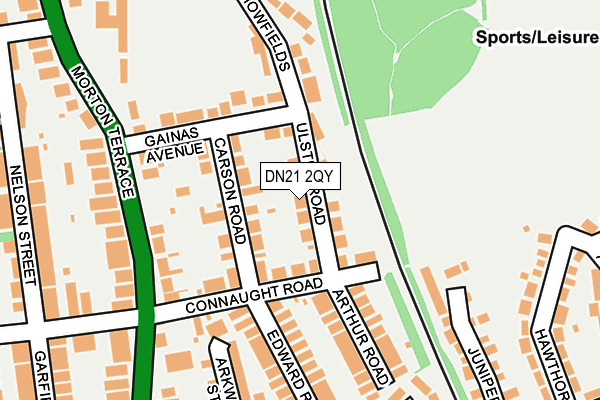 DN21 2QY map - OS OpenMap – Local (Ordnance Survey)