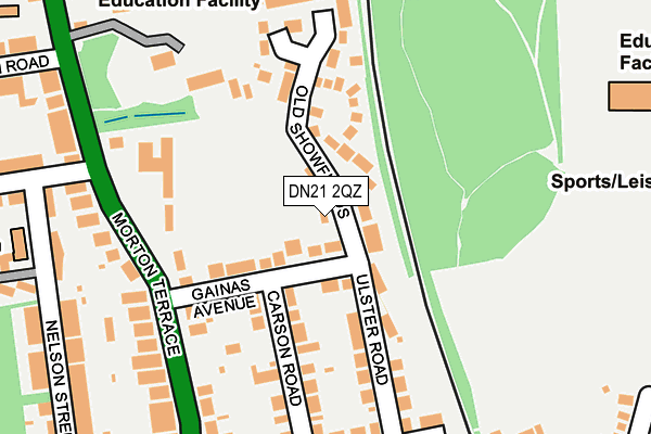DN21 2QZ map - OS OpenMap – Local (Ordnance Survey)