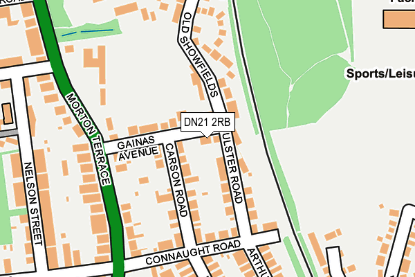 DN21 2RB map - OS OpenMap – Local (Ordnance Survey)