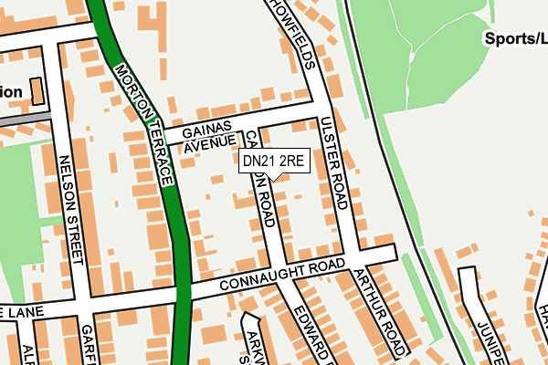 DN21 2RE map - OS OpenMap – Local (Ordnance Survey)