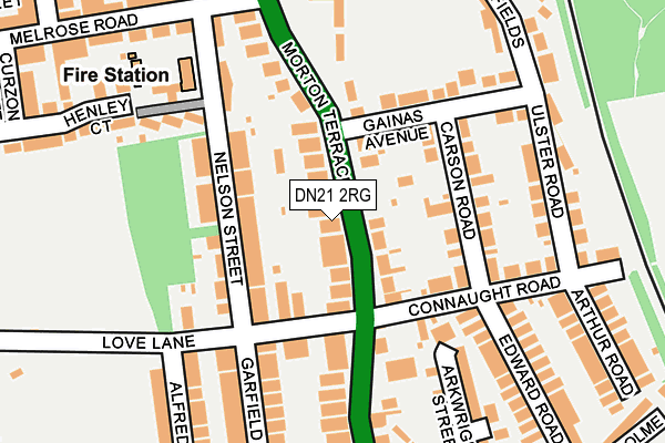 DN21 2RG map - OS OpenMap – Local (Ordnance Survey)