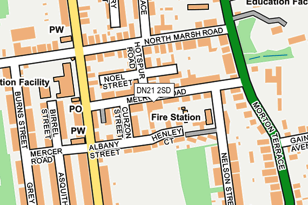 DN21 2SD map - OS OpenMap – Local (Ordnance Survey)