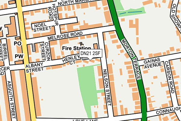 DN21 2SF map - OS OpenMap – Local (Ordnance Survey)