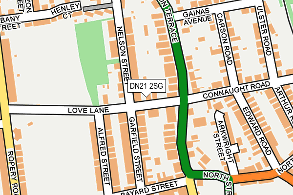 DN21 2SG map - OS OpenMap – Local (Ordnance Survey)