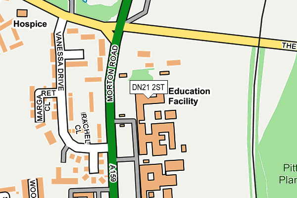 DN21 2ST map - OS OpenMap – Local (Ordnance Survey)