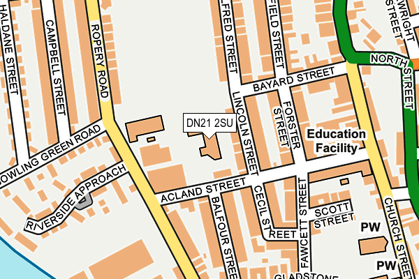 DN21 2SU map - OS OpenMap – Local (Ordnance Survey)