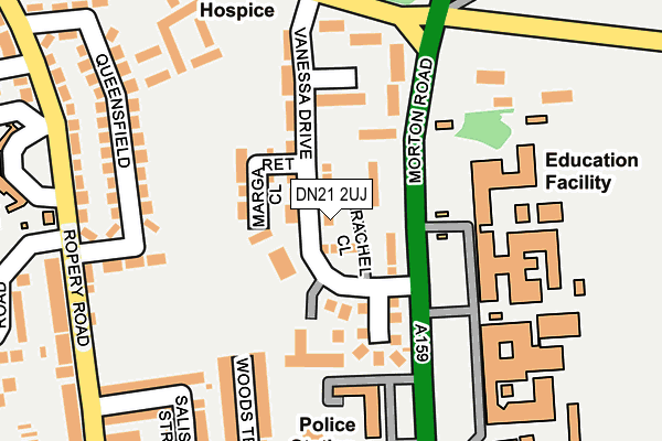 DN21 2UJ map - OS OpenMap – Local (Ordnance Survey)
