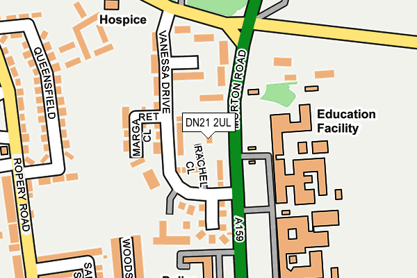DN21 2UL map - OS OpenMap – Local (Ordnance Survey)
