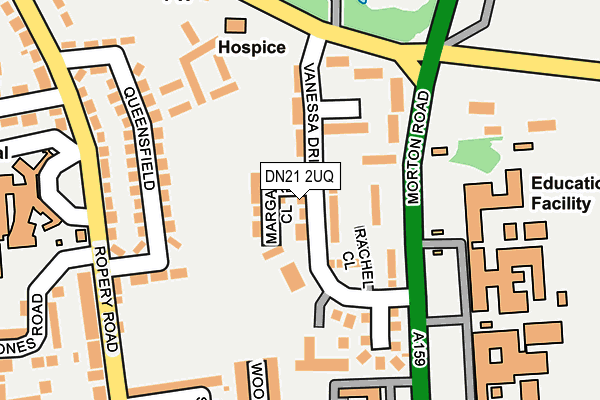 DN21 2UQ map - OS OpenMap – Local (Ordnance Survey)