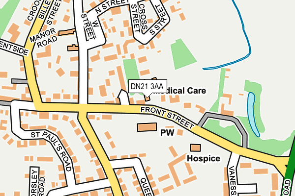 DN21 3AA map - OS OpenMap – Local (Ordnance Survey)