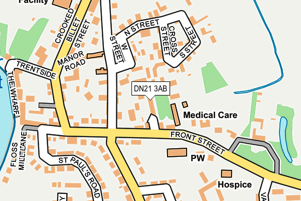 DN21 3AB map - OS OpenMap – Local (Ordnance Survey)