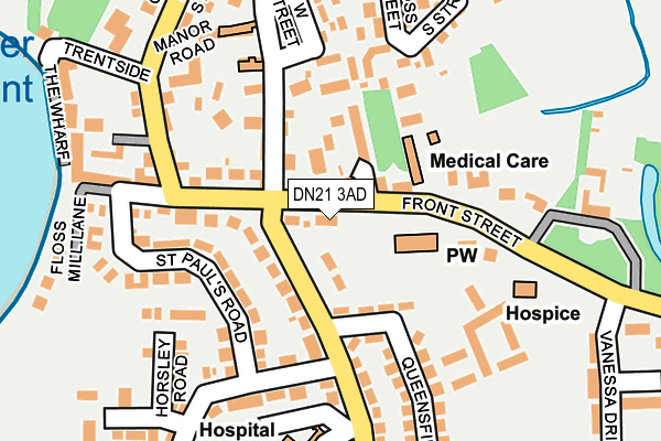DN21 3AD map - OS OpenMap – Local (Ordnance Survey)