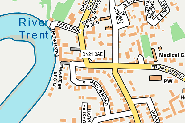 DN21 3AE map - OS OpenMap – Local (Ordnance Survey)