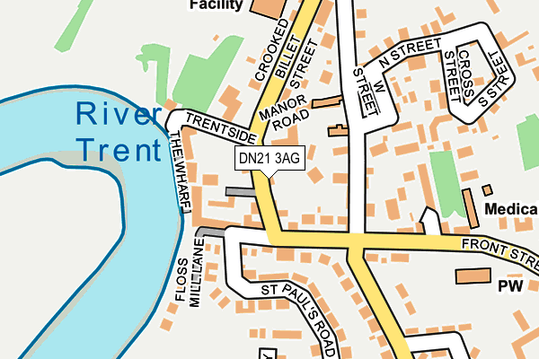 DN21 3AG map - OS OpenMap – Local (Ordnance Survey)