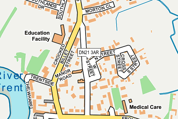 DN21 3AR map - OS OpenMap – Local (Ordnance Survey)