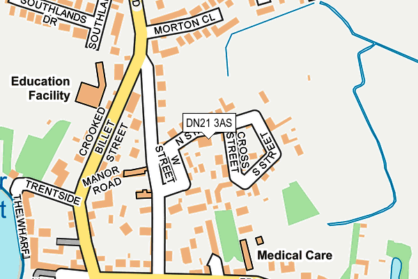 DN21 3AS map - OS OpenMap – Local (Ordnance Survey)