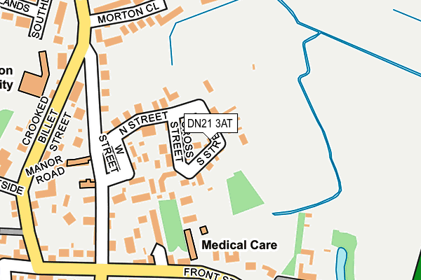 DN21 3AT map - OS OpenMap – Local (Ordnance Survey)