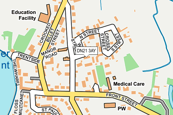 DN21 3AY map - OS OpenMap – Local (Ordnance Survey)