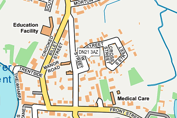 DN21 3AZ map - OS OpenMap – Local (Ordnance Survey)