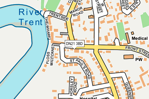 DN21 3BD map - OS OpenMap – Local (Ordnance Survey)
