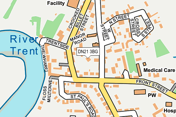DN21 3BG map - OS OpenMap – Local (Ordnance Survey)
