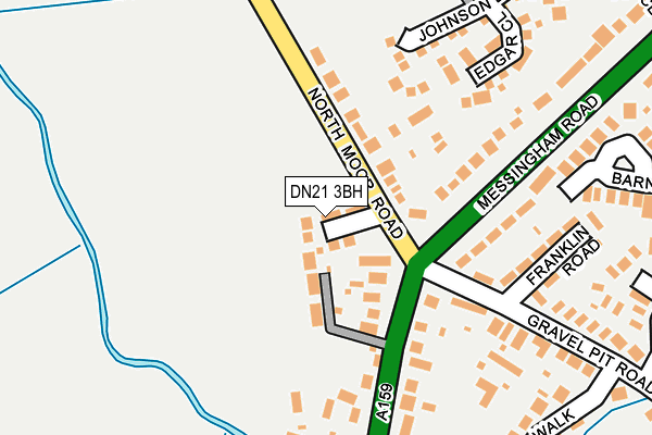 DN21 3BH map - OS OpenMap – Local (Ordnance Survey)