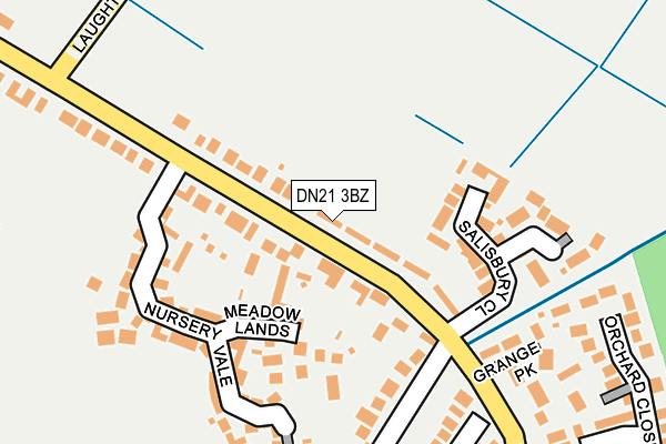 DN21 3BZ map - OS OpenMap – Local (Ordnance Survey)