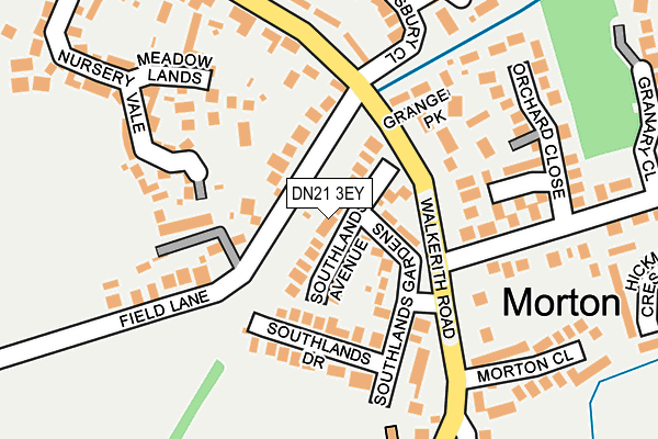 DN21 3EY map - OS OpenMap – Local (Ordnance Survey)