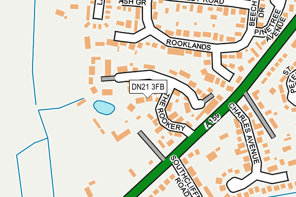 DN21 3FB map - OS OpenMap – Local (Ordnance Survey)