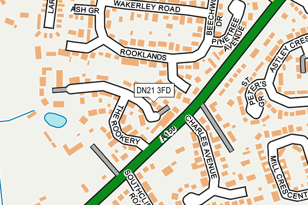 DN21 3FD map - OS OpenMap – Local (Ordnance Survey)